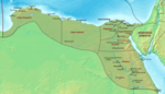 Carte du «&nbsp;Diocèse d’Égypte&nbsp;» vers 400.